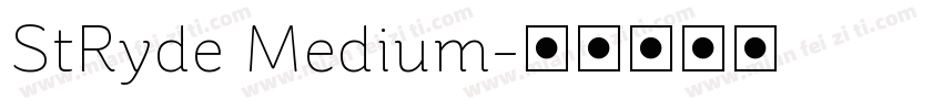 StRyde Medium字体转换
